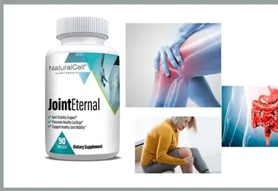 Smiling blonde woman in a floral dress holding Joint Eternal in an outdoor garden.